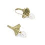 Pearl ginkgo hook earrings by Michael Michaud